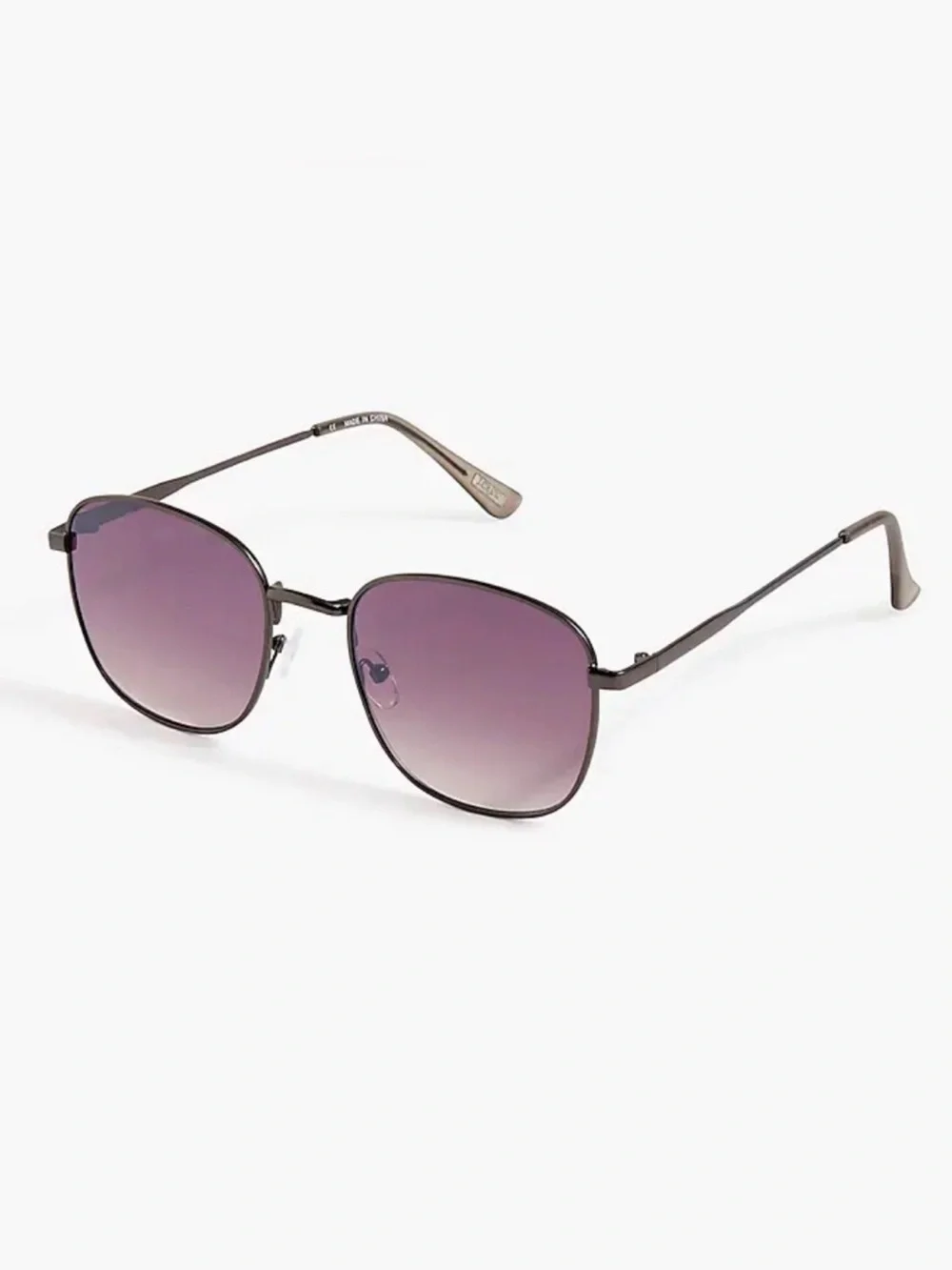 NWT J. Crew Men's Oval-Frame Sunglasses Gunmetal Purple Gradient